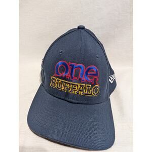 New Era Buffalo Bills Hat Cap One Buffalo 39thirty Blue Embroidered Logo S-M